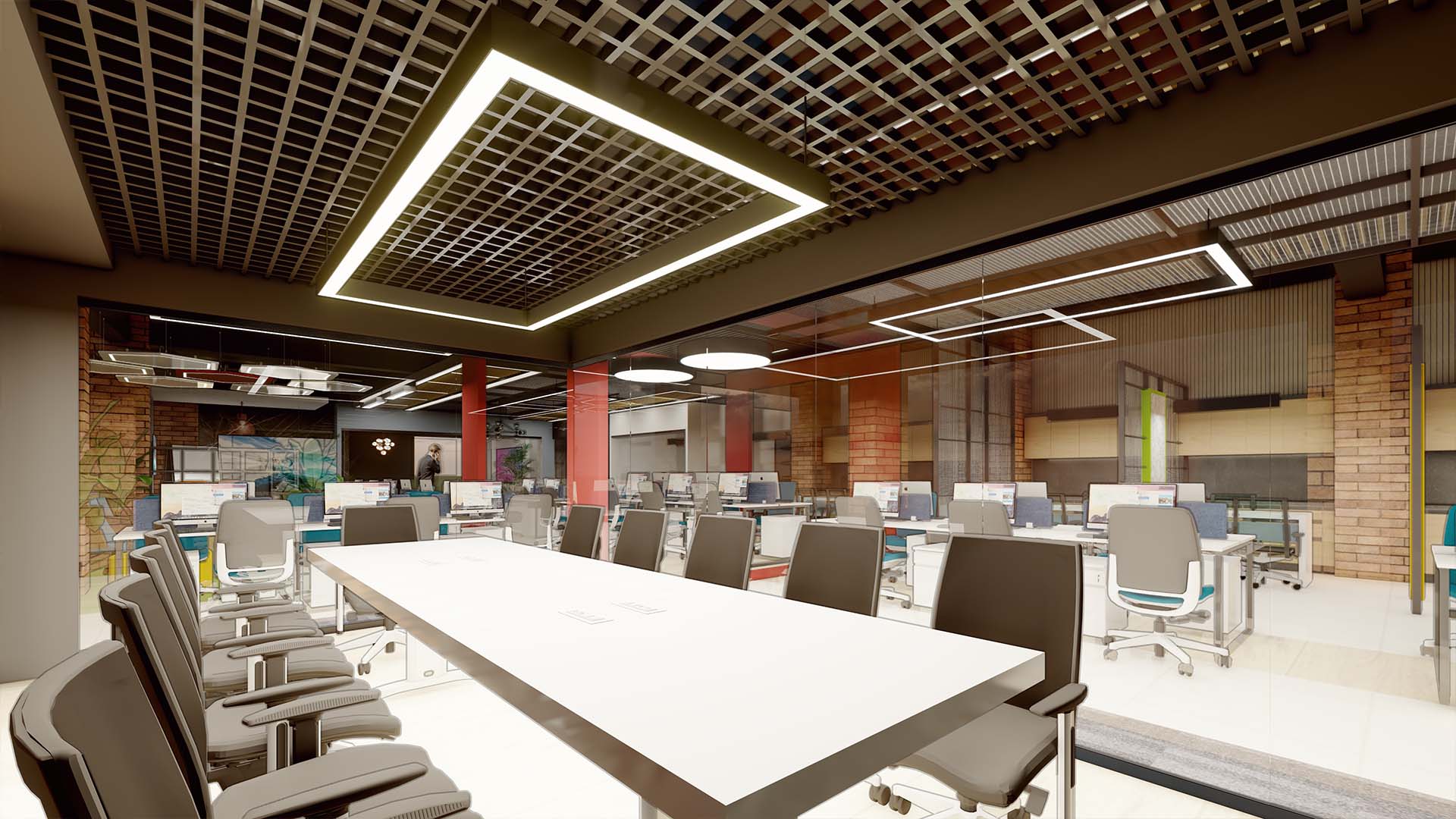 Office Conference Space With Ms Ceiling